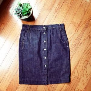 J.Crew | Denim Button Down Skirt | Sz 4